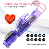 Rabbit Vibrator Clitoris Stimulate / Adult Realistic Dildo / Sex Toy Rotating Bead for Women - EVE's SECRETS