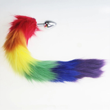 Rainbow Fox/Dog Tail with Anal Plug / Adult BDSM Sexy Toy for Women - EVE's SECRETS