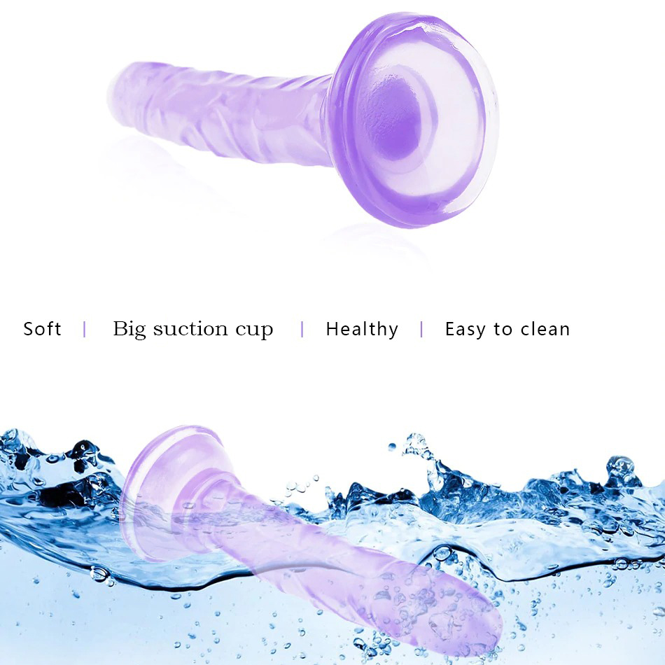 Realistic Dildo with Multi-Speed Vibrator / Vaginal and Anal Dildo with Suction Cup - EVE's SECRETS