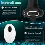Remote Controlled Vibrators For Couples / Men's Silicone Cock Ring / Black Male Masturbator - EVE's SECRETS