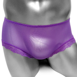 See Through Sexy Sheer for Men / Lingerie Boxer Underwear with Lace / Erotic Male Underpants - EVE's SECRETS