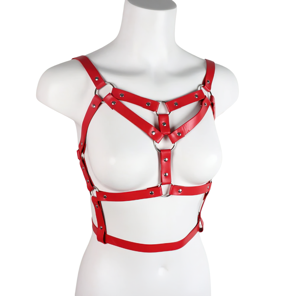 Sexy Chest Harness Bondage For Women / Gothic Female PU Leather Garters Belt - EVE's SECRETS