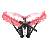 Sexy Female Panties with Bow / Underwear with Open Crotch / Transparent Lingerie for Ladies - EVE's SECRETS