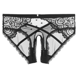 Sexy Female Underwear with Hearts / Erotic Women's Open Crotch Lace Panties - EVE's SECRETS