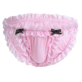 Sexy Gay Panties Lingerie / Maid Lace With Two Stitched Bowknot / Soft Bikini Briefs Underpants - EVE's SECRETS