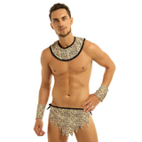 Sexy Halloween-Kostüme für Männer / Hot Leopard Caveman Dress Up / Cosplay-Unterwäsche für Erwachsene 
