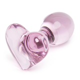 Plug anal en cristal de coeur sexy / masseur de prostate rose / jouets de masturbation anale pour hommes et femmes 
