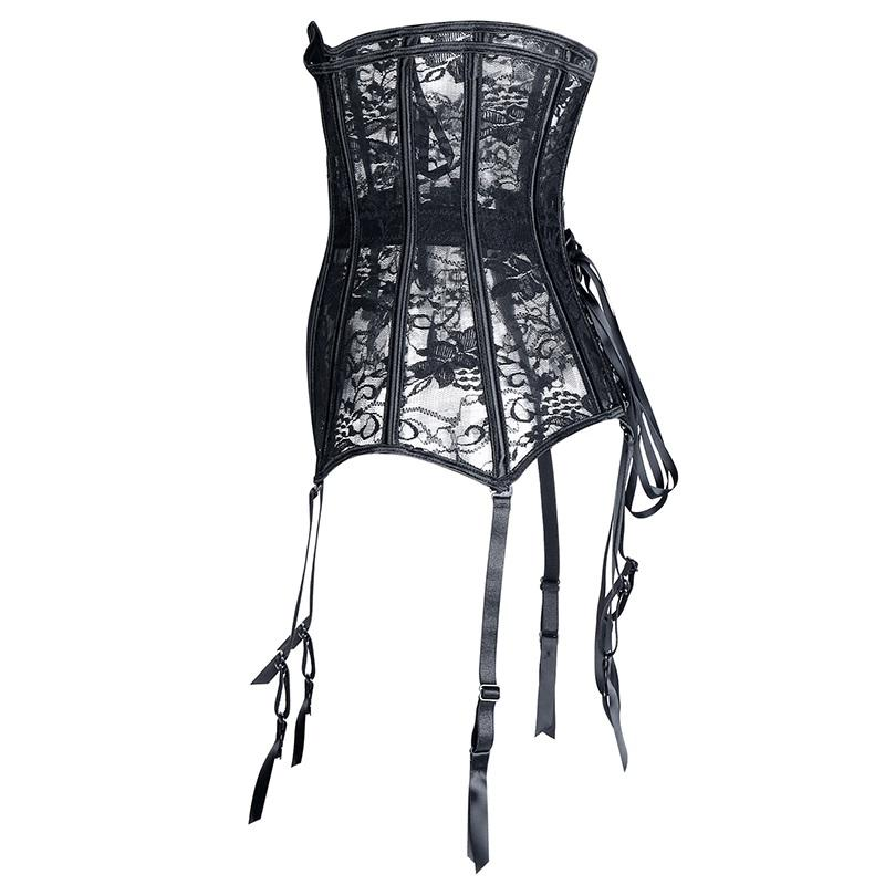 Sexy Lace-Up Black Corset / Steampunk Bone Corsets and Bustiers in Alternative Fashion - EVE's SECRETS