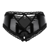 Sexy Ladies Lace Underwear in Black Color / Female Wetlook Mini Panties - EVE's SECRETS