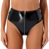 Sexy Lingerie Briefs Panties for Women / Fashion Wetlook PU Leather High Cut Ladies Clubwear - EVE's SECRETS