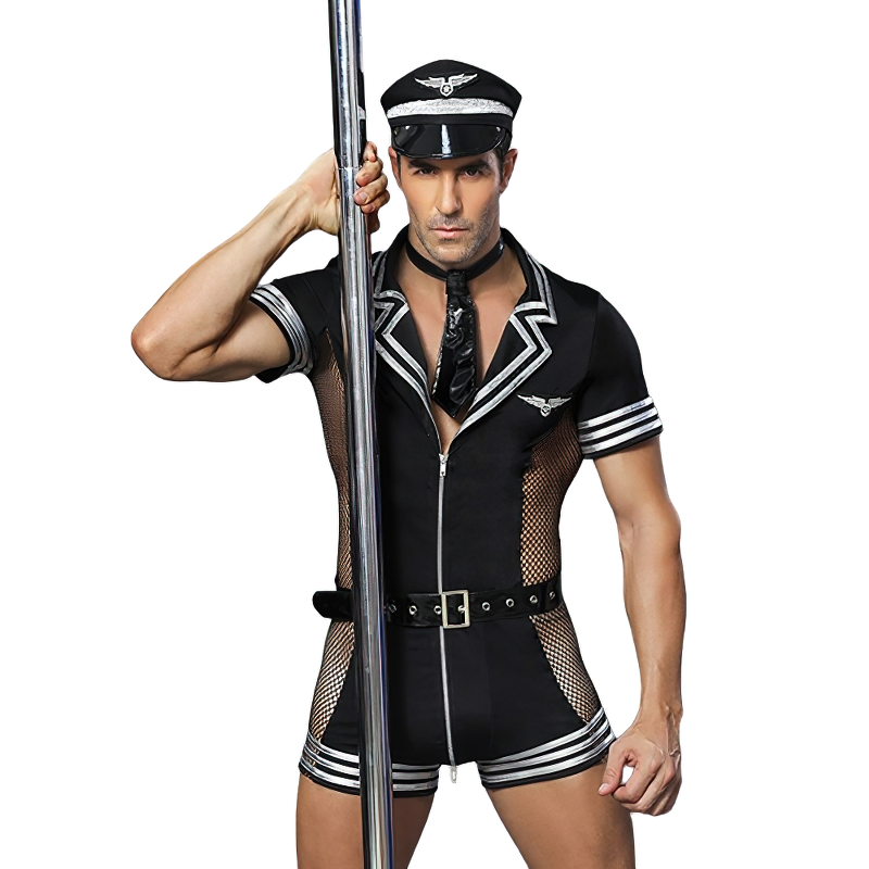 Sexy Male Police Uniform Cosplay Costume / Men's Erotic Role-Play Nightwear - EVE's SECRETS