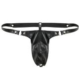 Sexy Male PU Leather Jockstrap Lingerie / G-string Male Bikini Jockstrap Underpants - EVE's SECRETS