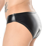 Sexy Men's Faux Leather Briefs Patchwork / Male Enhance Penis Underwear / Erotic Lingerie for Men - EVE's SECRETS