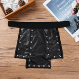Sexy Gladiator Kilt with Rivets / Faux Leather Split Design Skirt / Men's Cosplay Costumes - EVE's SECRETS