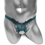 Sexy Open-Access Men's Low-Waist G-Strings / Erotic Male Lace Underwear with Butterfly - EVE's SECRETS