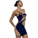 Sexy Outfits For Women / Transparent Mini Dress With Deep Neck / Erotic Tight Clothes - EVE's SECRETS