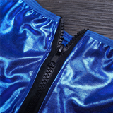 Sexy PU Leather Low-Rise Men Boxer Shorts / Open Back Zipper Closure Hole Men Underpants - EVE's SECRETS