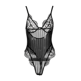 Sexy Sheer Bodysuit with Lace Elements / Women's Erotic Outfits - EVE's SECRETS