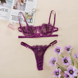 Sexy Transparent Lingerie Set / Women's Underwire Bra Set with Lace / Erotic Ladies Underwear - EVE's SECRETS