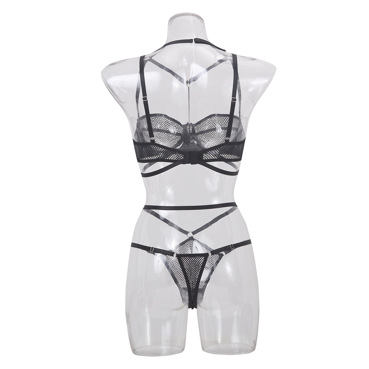 Sexy Transparent Mesh Lingerie Set / Women's Fishnet Underwear / Intimate Clothing - EVE's SECRETS
