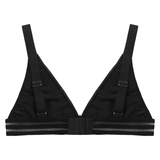 Sexy Wet Look Black Bralette / Wireless Bra with Wide Shoulder Straps / Tempting Lingerie for Women - EVE's SECRETS