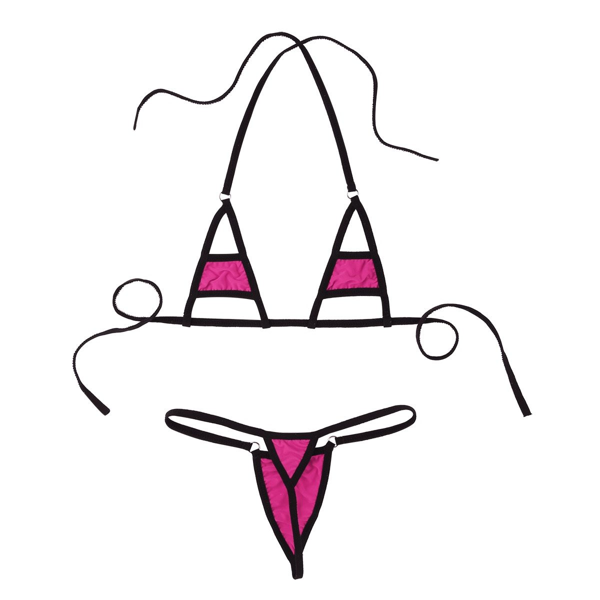Sexy Women Underwear Lingerie Set / Micro Bikini Bra Top with Briefs Bottoms - EVE's SECRETS