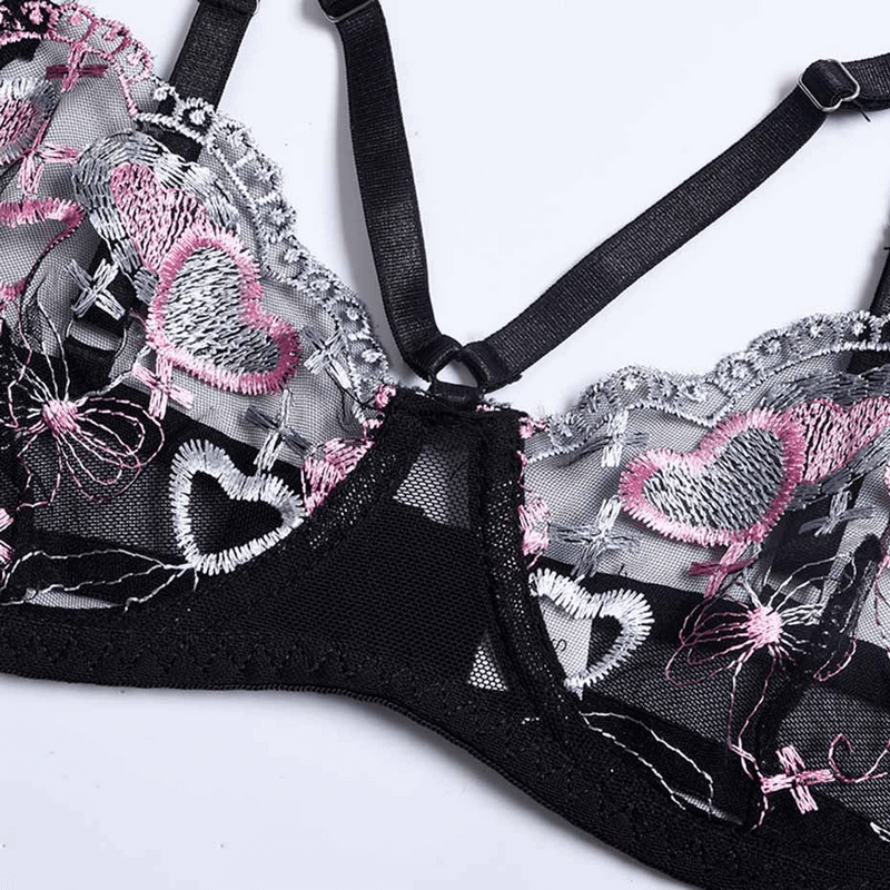 Sexy Women's Bra And Panties Set Lingerie / Embroidery Bra And G String Brief Sets Underwear - EVE's SECRETS