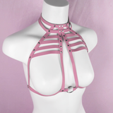 Sexy Women's Bra Cage Chest Harness / Female PU Leather Body Bondage with Straps - EVE's SECRETS