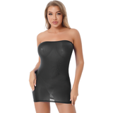 Sexy Women's Breathable Open-Back Short Dress  /  Erotic Female Transparent Clothing - EVE's SECRETS