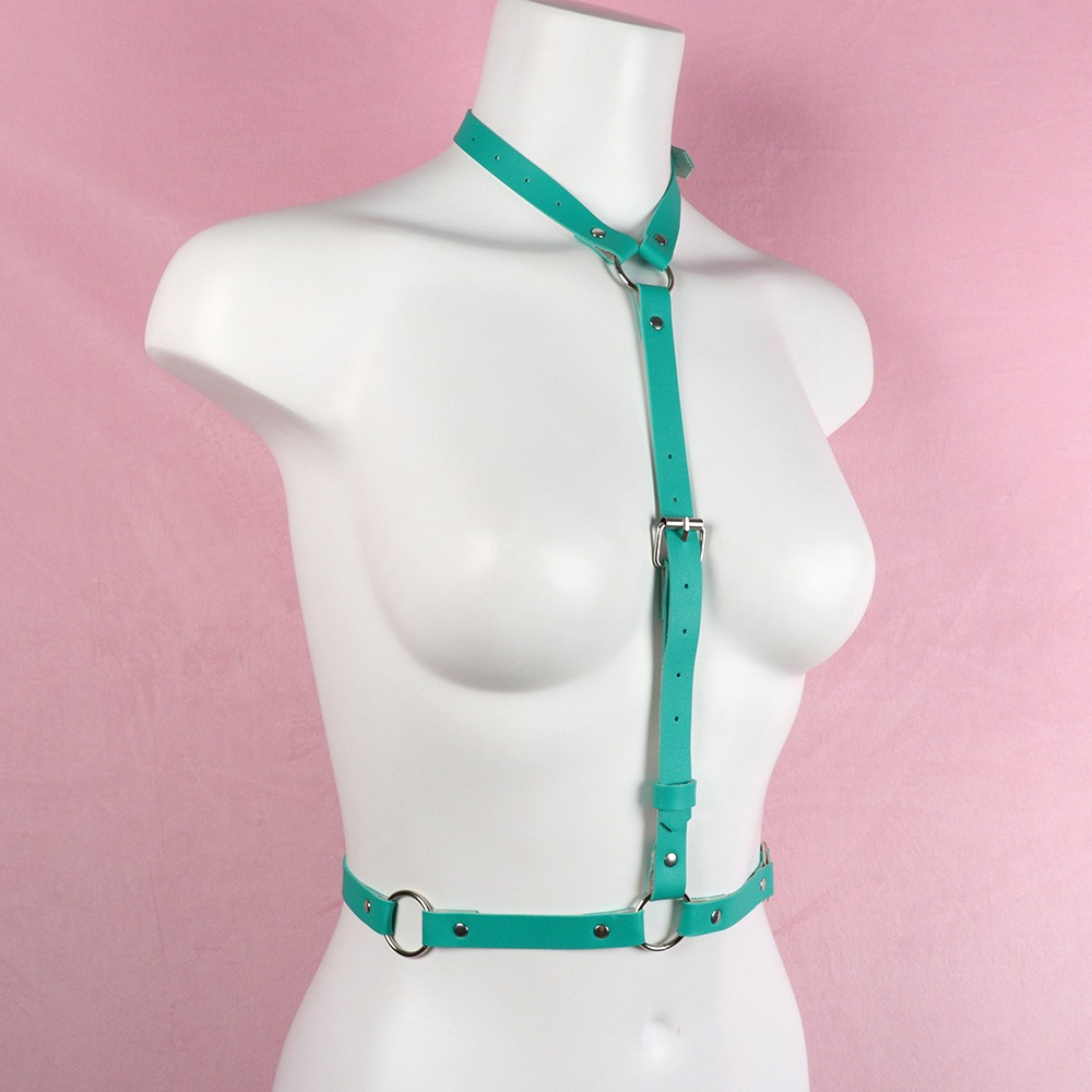 Sexy Women's Faux Leather Body Harness in Different Colors / Adjustable Body Bondage - EVE's SECRETS
