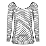 Sexy Women's Fishnet Top / Slim Fit Stretchy Clothing for Women / Female Eye-Catching Outfits - EVE's SECRETS