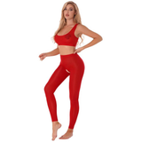 Sexy Women's leggings With Access / Erotic Deep Neck Camis / Female Role-Playing 2PC Set - EVE's SECRETS