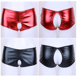 Sexy Women's Lingerie Nightclub Panties / Faux Leather Wetlook Sissy Underwear - EVE's SECRETS