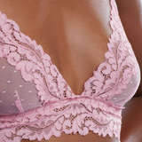 Sexy Women's Underwear / Floral Lace Wire Free Bra / Bustier Sheer Top - EVE's SECRETS