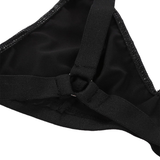 Sexy Women's Underwear Set / Fetish Rave Underwear / Elastic Straps Bra Top with Mini G-string - EVE's SECRETS