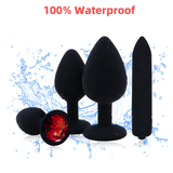 Silicone Anal Plug With G-Spot For Men And Women / Bullet Vibrator Toy / Red Stone Butt Plugs - EVE's SECRETS
