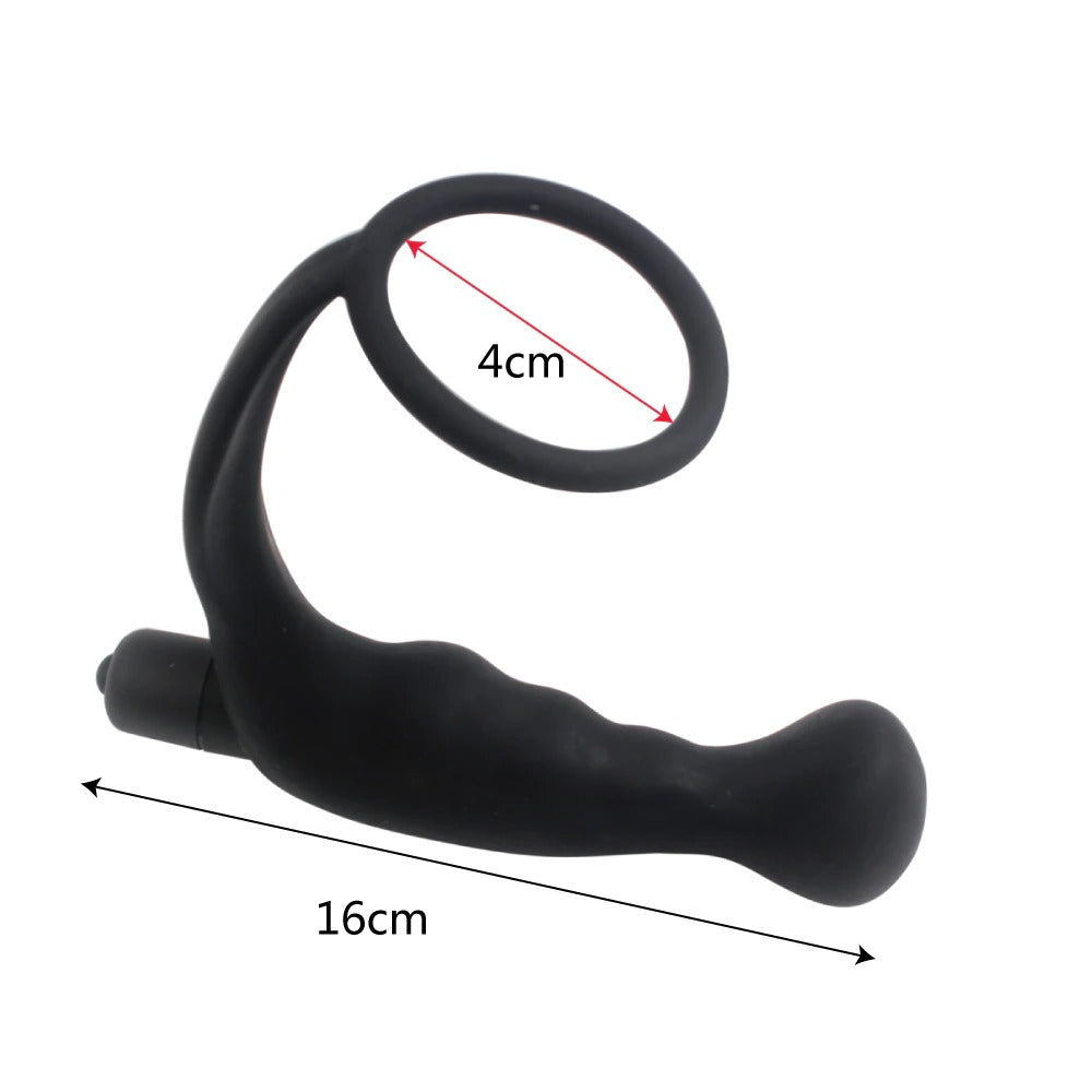 Silicone Anal Vibrator / Men Climax Delay Ejaculation Cock Ring / Adult Sex Toys - EVE's SECRETS