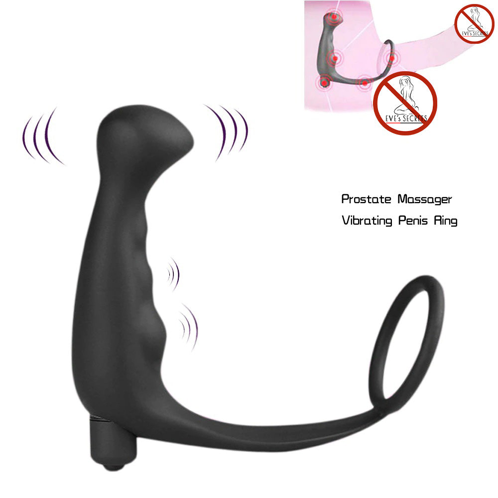 Silicone Anal Vibrator / Men Climax Delay Ejaculation Cock Ring / Adult Sex Toys - EVE's SECRETS