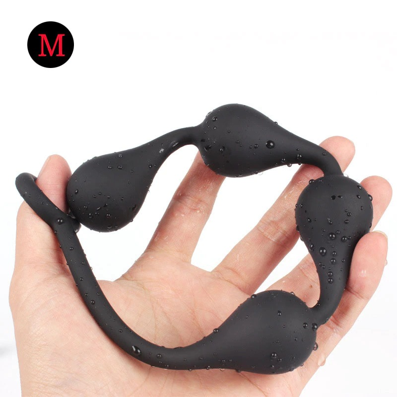 Silicone Big Anal Balls / Intimate Black Anal Beads / Sex Toys for Women & Men - EVE's SECRETS