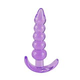 Gode ​​anal en cristal à ventouse en silicone / masseur de prostate anal masculin / jouet de plug anal point G 