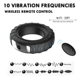 Silicone Vibrating Cock Ring / Remote Penis Massager / Delay Ejaculation Exerciser - EVE's SECRETS