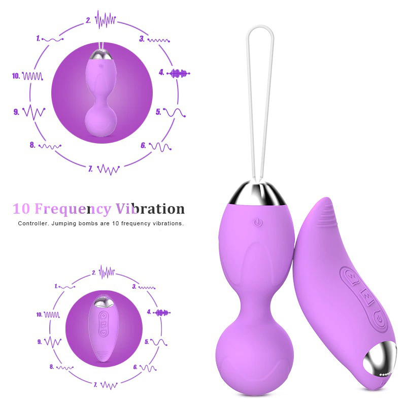 Female Wireless Vibrating Vaginal Ball / Remote Sex Toy Silicone Vibrating Eggs - EVE's SECRETS
