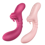 Double Vibrator with Tongue for Ladies / Female Clitoral and G-spot Stimulator / Women's Sex Toys