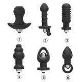 Smooth Anal Vibrator with Metal Butt Plug / Adult Unisex Silicone Anal Toy - EVE's SECRETS