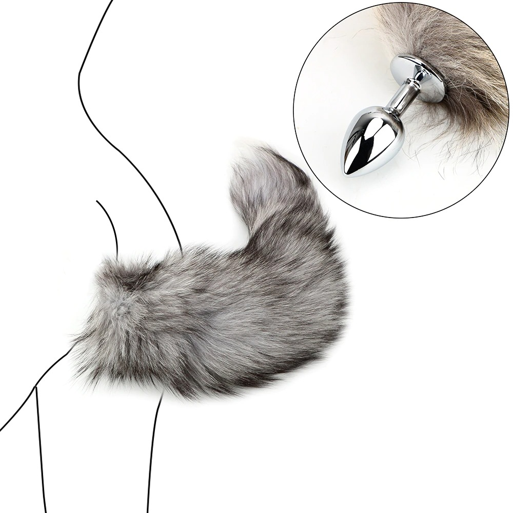 Smooth Touch Anal Plug for Men & Women / Stainless Steel Sex Toy Fox Tail - EVE's SECRETS