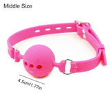 Soft Silicone BDSM Ball Gag in 3 Sizes and 3 Colors / Slave Gags for Erotic Games - EVE's SECRETS