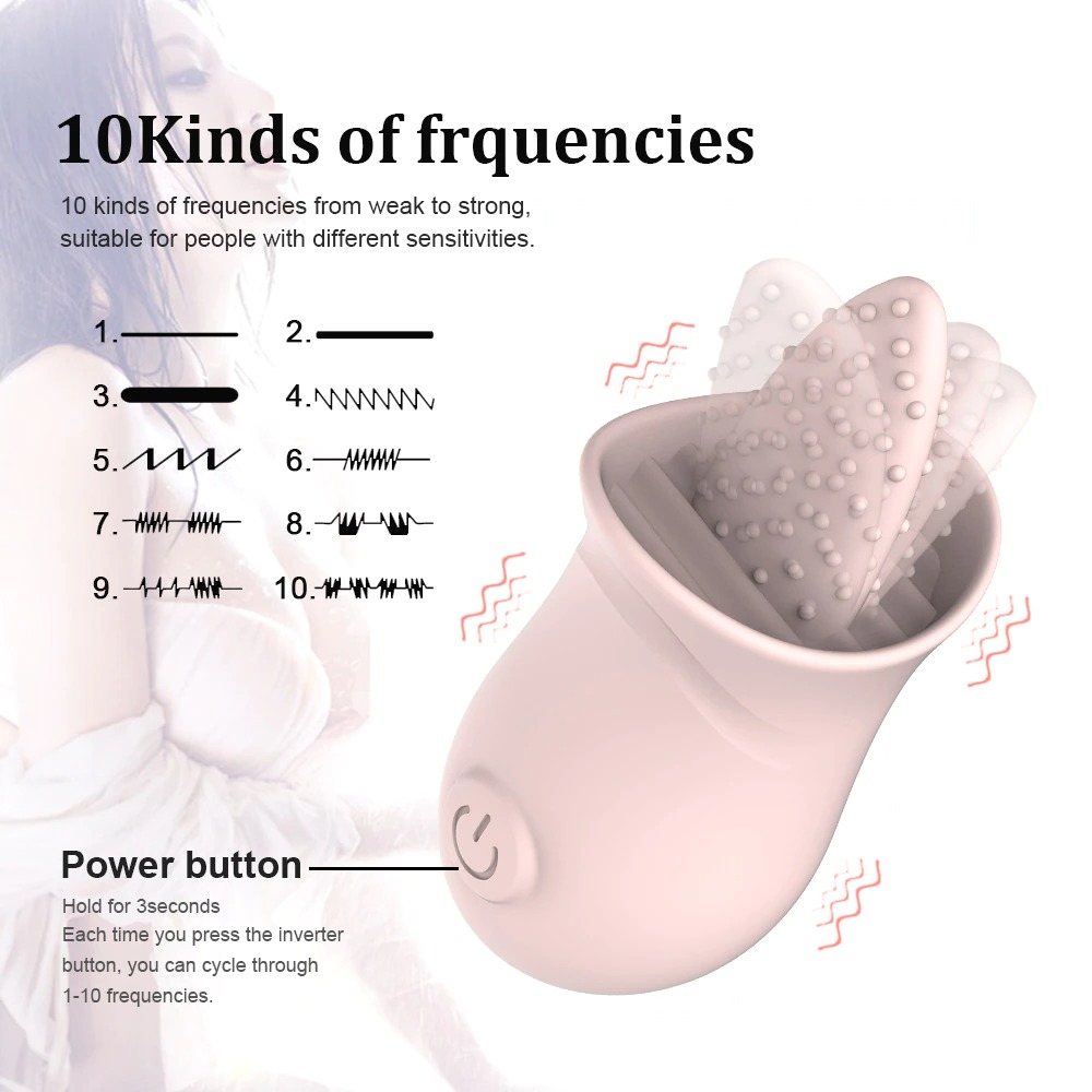 Soft Vibrator Tongue Licking / Mini Clitoral Stimulator for Women / Adult G-Spot Masturbator - EVE's SECRETS
