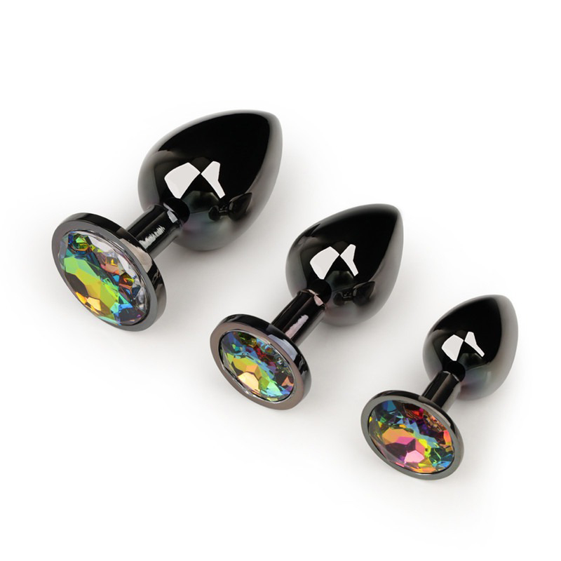 Stainless Steel Anal Plugs with Multicolor Glass Decoration / Sex Toys for Women and Men - EVE's SECRETS