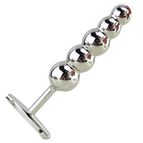 Stainless Steel Beaded Anal Plug / Metal Sex Toys For Men & Women