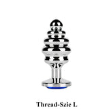Stainless Steel Butt Plug / Spiral Beads Stimulation / Thread Anal Sex Toy for Adult Couples - EVE's SECRETS